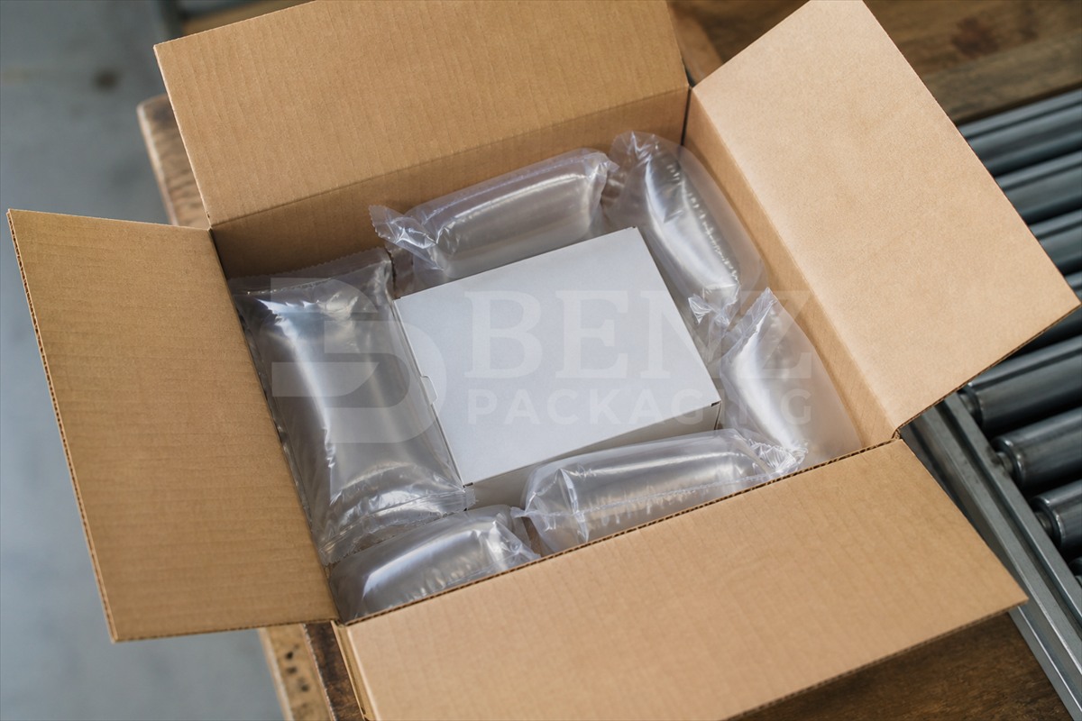 air cushions filling space around electronics