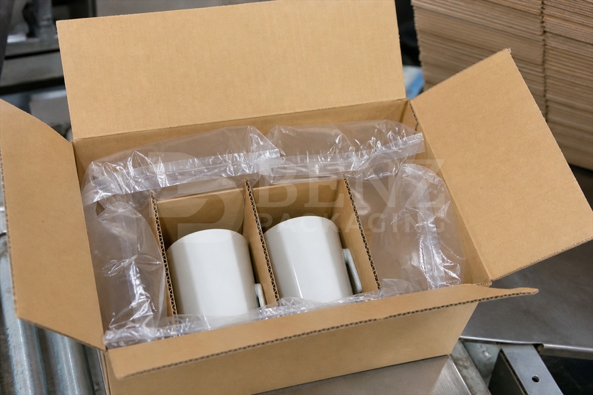 air cushions used as carton top fill