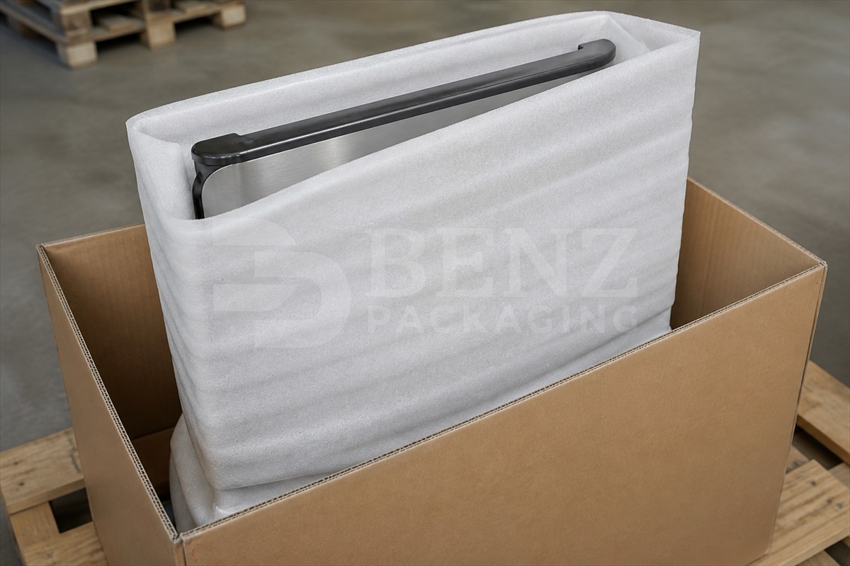 foam sleeve around a finished appliance panel