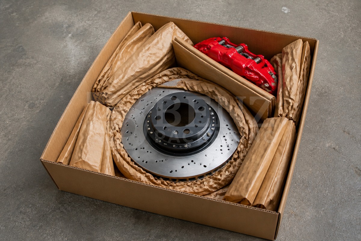 paper cushioning used around an automotive component