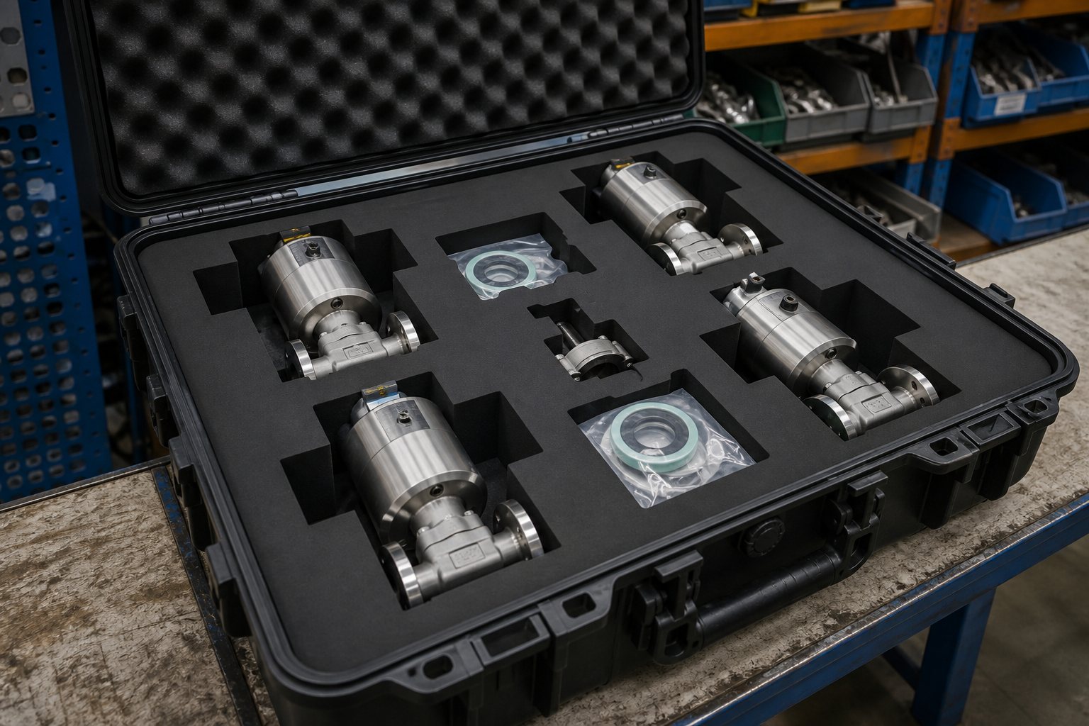 BENZPACK EVA Foams - 05 Valve Service Transport Tray